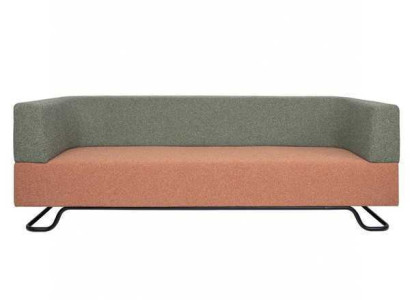 Two Tone Sofa Green 3 Seater Upholstery Living room Designer Couch